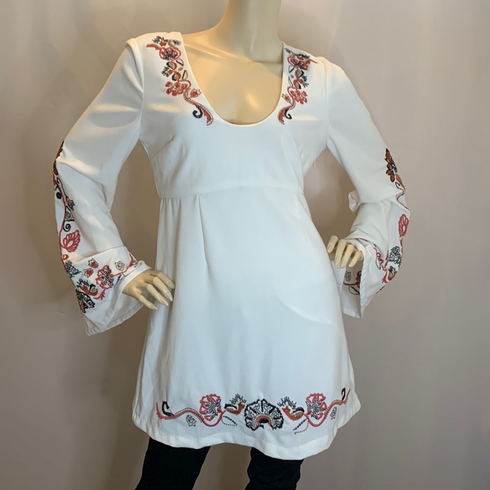 NWT - Free People ivory embroidered dress - 10